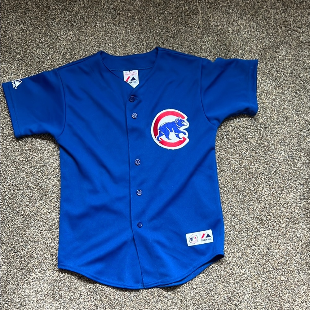 Kids Blue medium Cubs Baseball Jersey - Fukudome